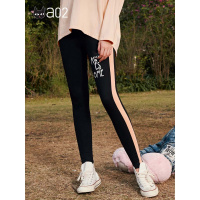 a02新款2020潮流字母小黑印花修身显瘦休闲打底裤女DTV1A0081PN