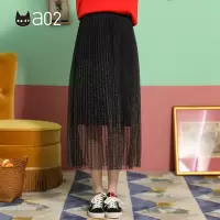 a02商场同款潮流豹纹网纱仙女裙秋冬半身裙女D1U6D0381SK
