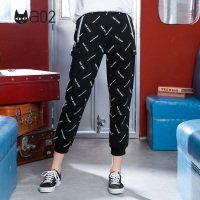 a02商场同款个性印花大口袋工装裤休闲裤女D1U5B0711PN