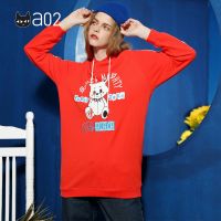 a02商场同款时尚减龄萌趣卡通印花连帽连衣裙女D1U5BW041DR