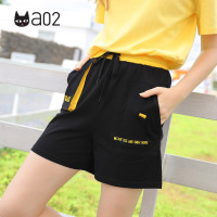 a02新款2020时尚休闲运动撞色口袋拼接宽松短裤女潮DTV2C0431PN