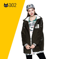 a02商场同款时尚简约帅气字母毛呢外套女D1S6D0691JK