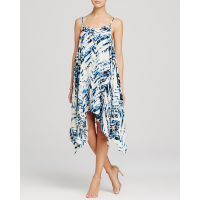 奈思瑞 Necessary Objects 百分之百纽约设计方巾不规则下摆独家印花吊带连身裙