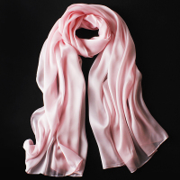 上海故事春季新款百搭长款纯色丝巾女春秋季旗袍礼服披肩围巾