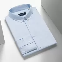 培罗蒙(Baromon)长袖衬衫男商务休闲棉衬衣修身纯色休闲男装上衣20013