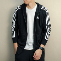 adidas男装秋季运动休闲户外跑步针织连帽茄克外套S98786