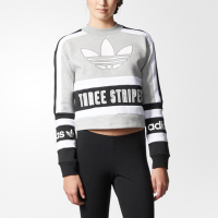 ADIDAS阿迪达斯春季女子运动休闲舒适套头卫衣-AY8599