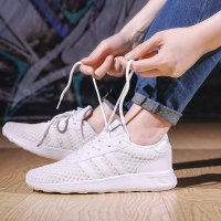 ADIDAS阿迪达斯NEO女鞋网面透气小白鞋休闲鞋AW3837