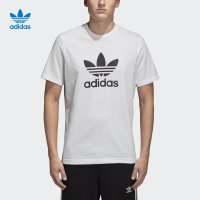adidas阿迪达斯三叶草男子短袖上衣白-CW0710