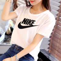 耐克女装运动短袖修身针织透气跑步圆领T恤-829748-100