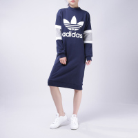 adidas阿迪达斯三叶草女长袖17冬季休闲连衣裙CG1562