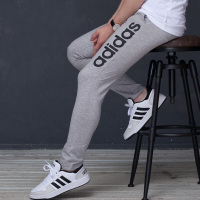 Adidas阿迪达斯男裤春季运动裤休闲训练舒适大LOGO长裤BR4079