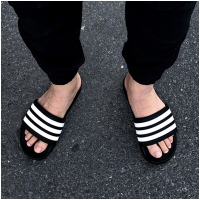 Adidas阿迪达斯男鞋夏季休闲沙滩鞋人字拖凉鞋运动拖鞋-AQ4935