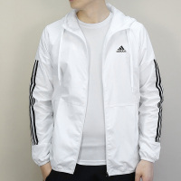 Adidas阿迪达斯男装夏季连帽透气休闲夹克开衫外套DU5184