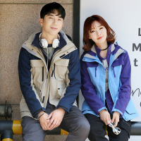 探路者秋冬户外男式TIEF套绒保暖旅行风雨衣外套TAWE91801