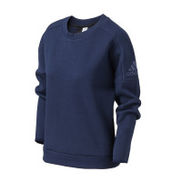 Adidas阿迪达斯卫衣女装秋季透气运动休闲针织圆领套头衫QD