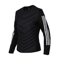 阿迪达斯女子运动服冬季NEO休闲圆领保暖羽绒卫衣-DM4347