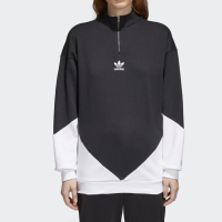 Adidas阿迪达斯三叶女装女子时尚简约拼接运动休闲透气卫衣套头衫CE1738