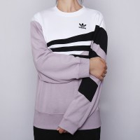 阿迪达斯三叶女装春运动休闲卫衣拼色圆领套头衫DU8478_4