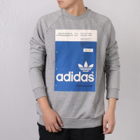 阿迪达斯三叶男上衣运动圆领加绒纯棉卫衣休闲套头衫DH4785_7