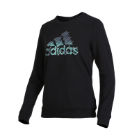 阿迪达斯女装上衣秋冬圆领运动休闲针织卫衣套头衫DT2381