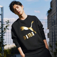 PUMA彪马男装18春时尚休闲运动服迷彩LOGO套头衫针织透气舒适保暖潮流卫衣5775