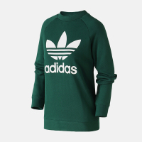 adidas阿迪达斯三叶女装运动服跑步休闲大LOGO圆领卫衣DV2623