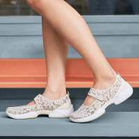 Skechers斯凯奇女子2019年夏复古玛丽珍鞋蕾丝休闲鞋66666187