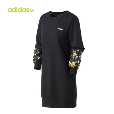 adidas/阿迪达斯女子运动服2019春新款长卫衣NEO休闲连衣裙DW7819