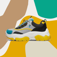 Skechers斯凯奇女鞋STREET系列复古老爹鞋活力撞色拼接户外休闲鞋74236