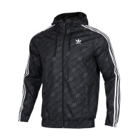 Adidas阿迪达斯三叶草外套男2020春新款防风运动服连帽夹克ED7047