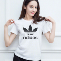 阿迪达斯三叶草短袖女旗舰2021春季运动休闲圆领T恤女GN2899
