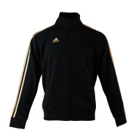 adidas/阿迪达斯经典金色三条纹针织外套黑色潮流百搭 TR30JR-BG