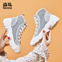 森马马丁靴女英伦风秋季2019新款网红街头靴子平底短靴女春秋单靴