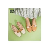 森马小皮鞋女英伦学院风春季新款韩版百搭平底真皮软面配裙子单鞋