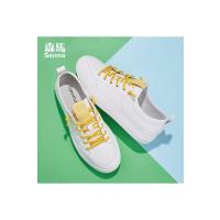 森马休闲小白鞋男2020春季新款韩版百搭时尚潮流白色男士皮面板鞋