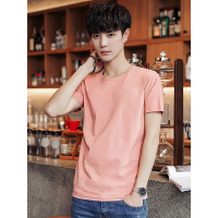 太子龙正品男装2018夏季新款纯色短袖t恤男士圆领修身体恤打底衫男装潮T
