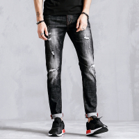 太子龙正品男装牛仔裤男2018韩版潮流帅气男裤修身小脚百搭男士裤子