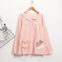 红豆居家Hodohome睡衣红豆居家精梳全棉甜美简约长袖女士家居服睡衣套装