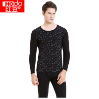 红豆(HODO)男士内衣男式秋衣秋裤圆领棉氨印花保暖内衣套装