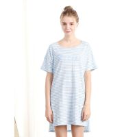 红豆(HODO)女式纯棉时尚条纹短袖裙