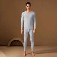 红豆居家内衣套装男女秋冬色纺舒适保暖圆领两件套