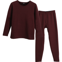 红豆居家男士加绒加厚保暖舒适圆领内衣秋衣秋裤