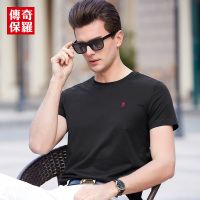 传奇保罗短袖T恤男 夏季纯色商务男士薄款休闲圆领体恤衫619138