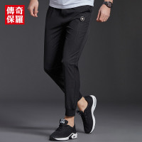 运动松紧裤男 2018夏季新款修身小脚裤子直筒束脚条纹休闲裤819229