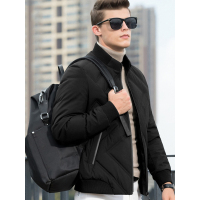 传奇保罗短款羽绒服男 秋冬中年商务男士休闲爸爸外套Y18D011