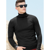 传奇保罗纯色毛衣男 春秋针织衫潮流韩版修身打底衫高领长袖线衣服Z18Q001