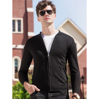 北极绒男士针织开衫毛衣男拉链休闲款毛衫