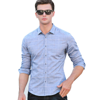 北极绒男士长袖衬衫2019春秋款衬衣男士商务青年装