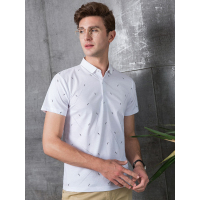 北极绒男士2019夏款短袖t恤男韩版翻领修身T恤青年打底薄款